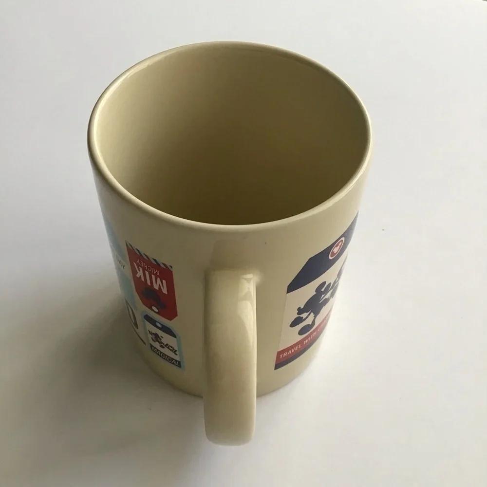 Vintage Disney Parks Luggage Tags Travel Theme Coffee Mug Ceramic Tea Cup MINT